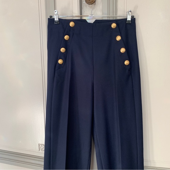 Sezane Marino Trouser in Navy Wool - Picture 6 of 10